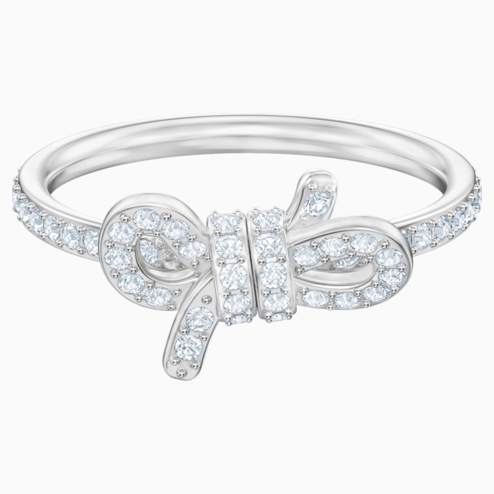 Swarovski Lifelong Bow ring silver small like new